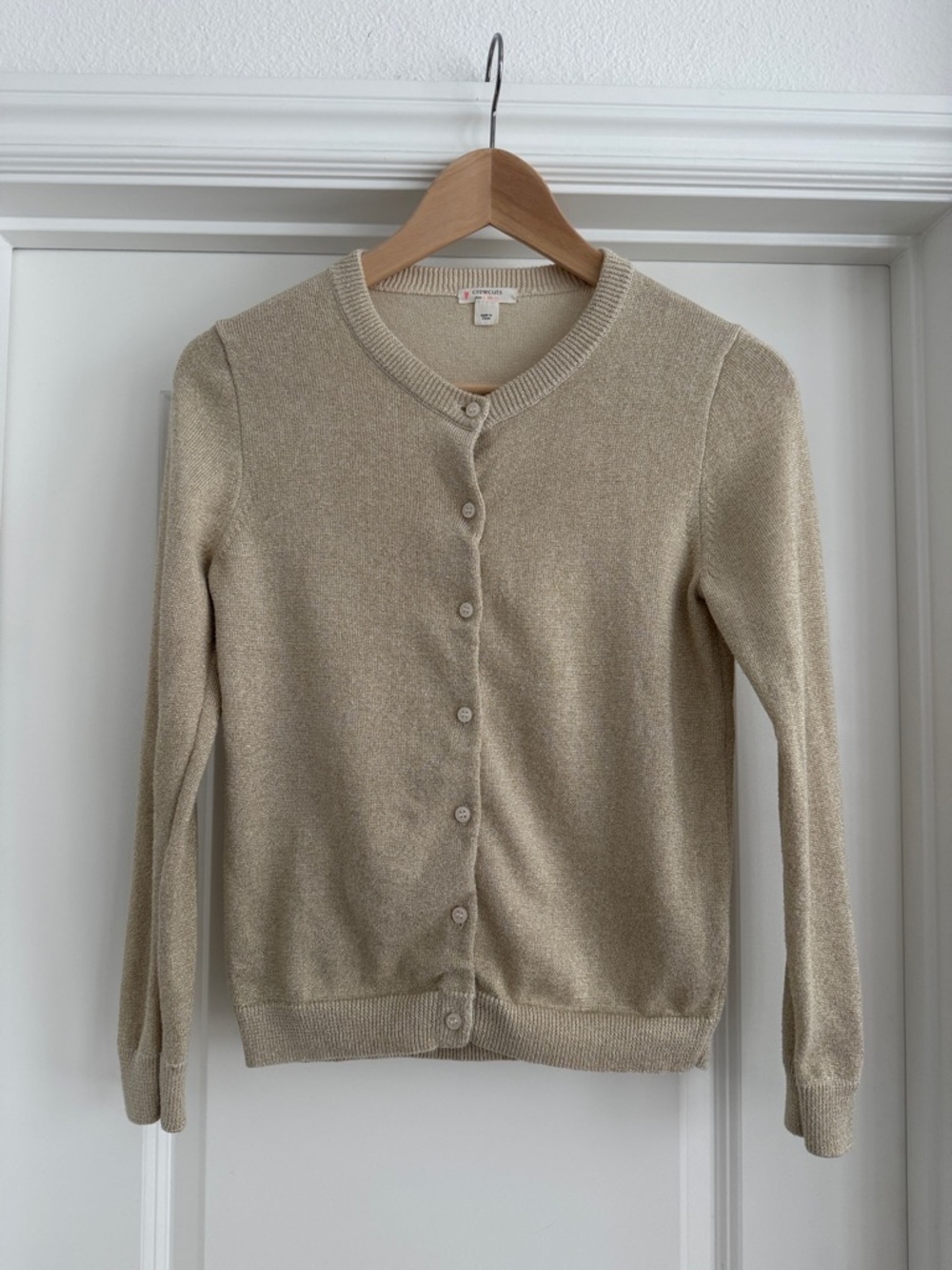 Crewcuts gold metallic Sadie cardigan